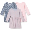 image:imageAmazon Essentials BabyGirls Cotton LongSleeve Dress Pack of 3Pale PinkBlue Posey Floral