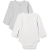 image:imageAmazon Essentials Unisex Babies LongSleeve Cotton Henley Bodysuits Pack of 2IvoryLight Grey Heather