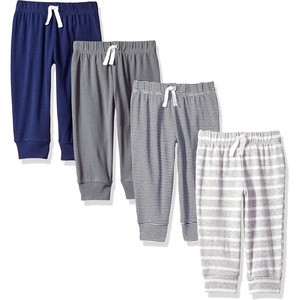 image:imageAmazon Essentials Baby Girls Cotton PullOn Pants MultipacksGrey HeatherNavyStripe