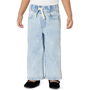 image:imageAmazon Essentials Baby Girls Soft Stretch RelaxedFit Wide Leg JeansClassic Light Wash