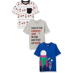 image:imageAmazon Essentials Disney  Marvel  Star Wars Boys and Toddlers ShortSleeve TShirts Previously Spotted Zebra Multipacks3pack Marvel Spidey