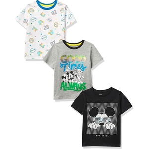 image:imageAmazon Essentials Disney  Marvel  Star Wars Boys and Toddlers ShortSleeve TShirts Previously Spotted Zebra Multipacks3pack Mickey Chill