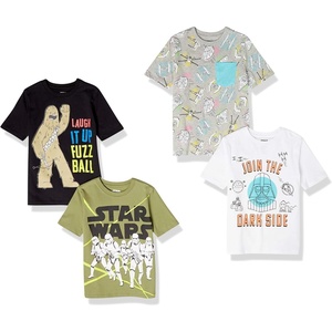 image:imageAmazon Essentials Disney  Marvel  Star Wars Boys and Toddlers ShortSleeve TShirts Previously Spotted Zebra Multipacks4pack Star Wars Fuzzball