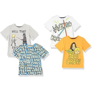 image:imageAmazon Essentials Disney  Marvel  Star Wars Boys and Toddlers ShortSleeve TShirts Previously Spotted Zebra Multipacks4pack Star Wars Jedi Crew