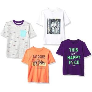 image:imageAmazon Essentials Disney  Marvel  Star Wars Boys and Toddlers ShortSleeve TShirts Previously Spotted Zebra Multipacks4pack Star Wars Troopers