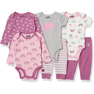 image:imageAmazon Essentials Disney  Marvel  Star Wars Unisex Babies 6Piece Cotton Knit Outfit Set Pack of 6Star Wars Tiny Rebel