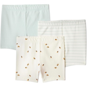 image:imageAmazon Essentials Toddler and Baby Girls Cotton Stretch Jersey Bike ShortsPale Mint GreenBeesFrench Stripe