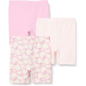 image:imageAmazon Essentials Toddler and Baby Girls Cotton Stretch Jersey Bike ShortsPinkApples
