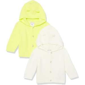 image:imageAmazon Essentials Unisex Babies Long Sleeve Hooded Sweater Pack of 2IvoryLemon Yellow