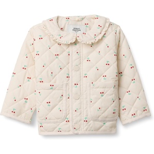 image:imageAmazon Essentials x Sofia Grainge Toddler and Baby Girls Midweight Quilted Field Jacket with RuffleIvory Cherries