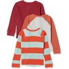 image:imageAmazon Essentials Boys and Toddlers LongSleeve Cotton Thermal TShirt Base Layer Pack of 3Rust Multi  Rugby Stripe