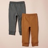 image:imageAmazon Essentials Boys and Toddlers Soft Fleece Jogger Sweatpants2pack Charcoal Heather GreyLight Brown
