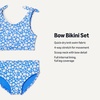 image:imageAmazon Essentials Girls Bow Detail TwoPiece Bikini SwimsuitBlue Ditsy Floral