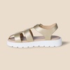 image:imageAmazon Essentials Girls Closed Toe Fisherman SandalsPale Metallic Gold Faux Leather