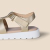 image:imageAmazon Essentials Girls Closed Toe Fisherman SandalsPale Metallic Gold Faux Leather