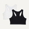 image:imageAmazon Essentials Girls Cotton Jersey Racerback Crop Top Bralette Pack of 2Black  White