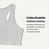 image:imageAmazon Essentials Girls Cotton Jersey Racerback Crop Top Bralette Pack of 2Medium Grey Heather  Pale Pink