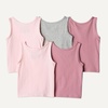 image:imageAmazon Essentials Girls Cotton Jersey Tank Top Undershirt Pack of 5Mauve  Pale Pink  Heather Grey