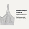 image:imageAmazon Essentials Girls Cotton Jersey Vneck Training Bralettes Pack of 2Pale Pink  Grey Marl