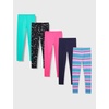 image:imageAmazon Essentials Girls and Toddlers Cotton Stretch Leggings5pack Starburst