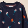 image:imageAmazon Essentials Girls and Toddlers Knitted Pullover Crewneck SweaterDark Navy  Flower Stems