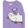 image:imageAmazon Essentials Girls and Toddlers Knitted Pullover Crewneck SweaterPurple  Seal