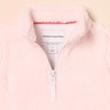 image:imageAmazon Essentials Girls and Toddlers Long Sleeve Sherpa Fleece QuarterZip Jacket MidweightLight Pink