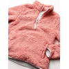 image:imageAmazon Essentials Girls and Toddlers Long Sleeve Sherpa Fleece QuarterZip Jacket MidweightMauve