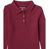 image:imageAmazon Essentials Girls and Toddlers LongSleeve School Uniform Interlock Polo ShirtsBurgundy