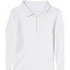 image:imageAmazon Essentials Girls and Toddlers LongSleeve School Uniform Interlock Polo ShirtsWhite