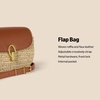 image:imageAmazon Essentials Womens Crossbody Flap Bag with Adjustable Strap and Internal PocketBrown Raffia