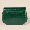 image:imageAmazon Essentials Womens Crossbody Flap Bag with Adjustable Strap and Internal PocketDark Green Faux Crocodile