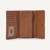 image:imageAmazon Essentials Womens Long Flap Continental Leather Wallet with Snap Closure Black One SizeTan