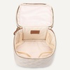 image:imageAmazon Essentials Womens Quilted Makeup Bag with Brush Storage Pink Floral One SizeIvory Faux Leather