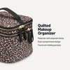 image:imageAmazon Essentials Womens Quilted Makeup Bag with Brush Storage Pink Floral One SizeLeopard