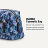 image:imageAmazon Essentials Womens Quilted Travel Makeup Bag with Mesh Compartments Pink Floral One SizeBlue Floral