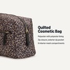 image:imageAmazon Essentials Womens Quilted Travel Makeup Bag with Mesh Compartments Pink Floral One SizeLeopard