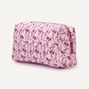image:imageAmazon Essentials Womens Quilted Travel Makeup Bag with Mesh Compartments Pink Floral One SizePink Floral