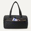 image:imageAmazon Essentials Womens Quilted Weekender Duffel Gym Bag with Trolley Sleeve Black One SizeBlack