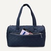 image:imageAmazon Essentials Womens Quilted Weekender Duffel Gym Bag with Trolley Sleeve Black One SizeNavy