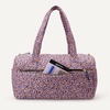 image:imageAmazon Essentials Womens Quilted Weekender Duffel Gym Bag with Trolley Sleeve Black One SizeNavy Paisley