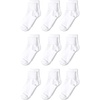 image:imageAmazon Essentials Girls and Toddlers Cotton Blend Ankle Uniform Turn Cuff SocksWhite