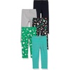 Black/Floral/Green Candy/Grey/Turquoise Blue Stripe