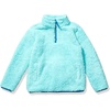 image:imageAmazon Essentials Girls and Toddlers Long Sleeve Sherpa Fleece QuarterZip Jacket MidweightAqua Blue