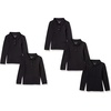 image:imageAmazon Essentials Girls and Toddlers LongSleeve School Uniform Interlock Polo ShirtsBlack
