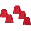 image:imageAmazon Essentials Girls and Toddlers LongSleeve School Uniform Interlock Polo ShirtsRed
