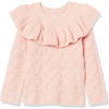 image:imageAmazon Essentials Girls and Toddlers Soft Touch Ruffle Pullover SweaterLight Pink