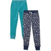 Navy Stars/Teal Green