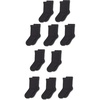 image:imageAmazon Essentials Unisex Kids and Toddlers Cushioned Cotton Crew Socks 10 PairsBlack