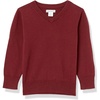 image:imageAmazon Essentials Unisex Kids and Toddlers School Uniform Cotton VNeck SweaterBurgundy Heather